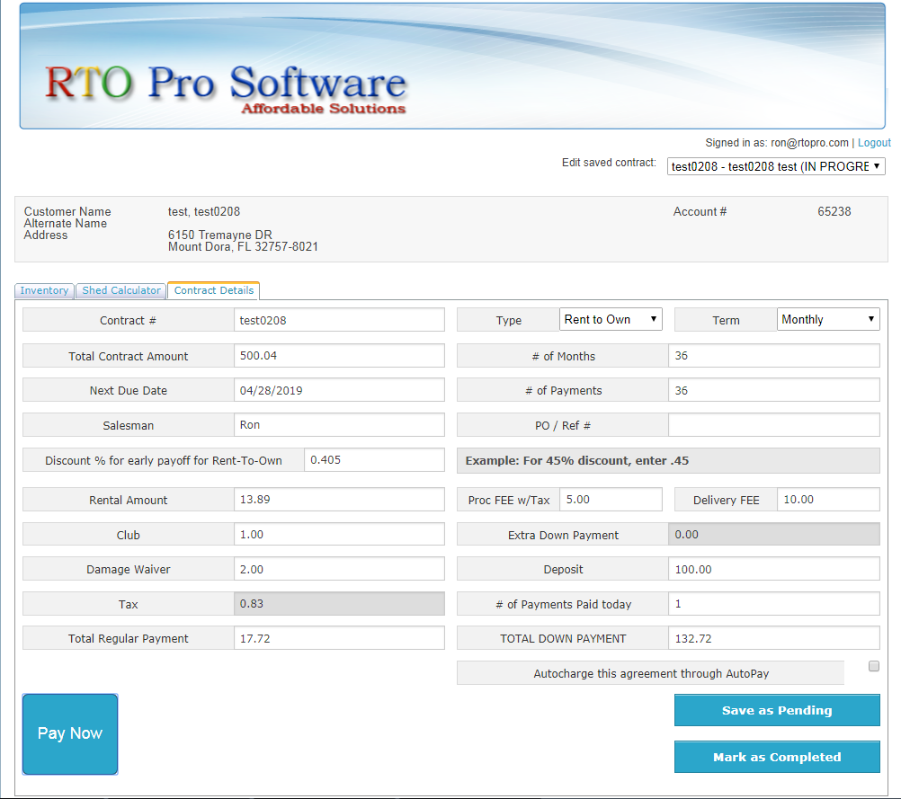 RTO Pro Screenshot